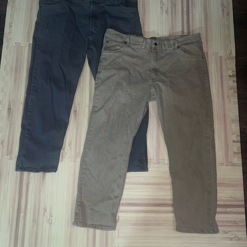 Wrangler Men's Chinos - Navy and Khaki